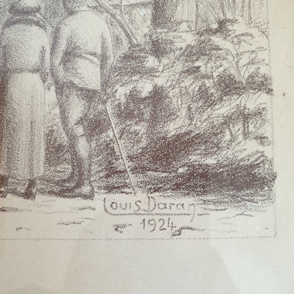 Dessin au crayon de Louis Daran daté de 1924 - vue du château de Pau - Hello Broc