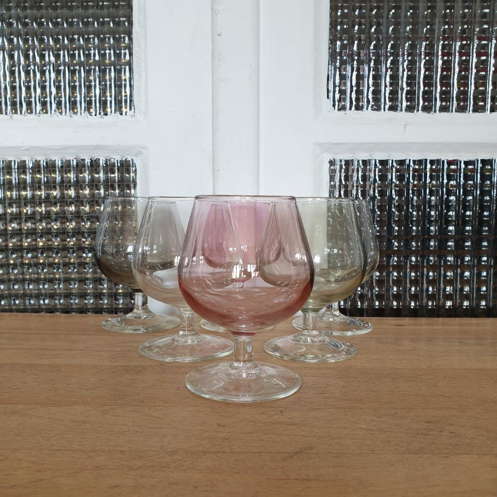 Ensemble de 5 verres à cognac multicolores - Hello Broc