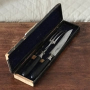 Ensemble de couverts à viande manche en ébène - Hello Broc