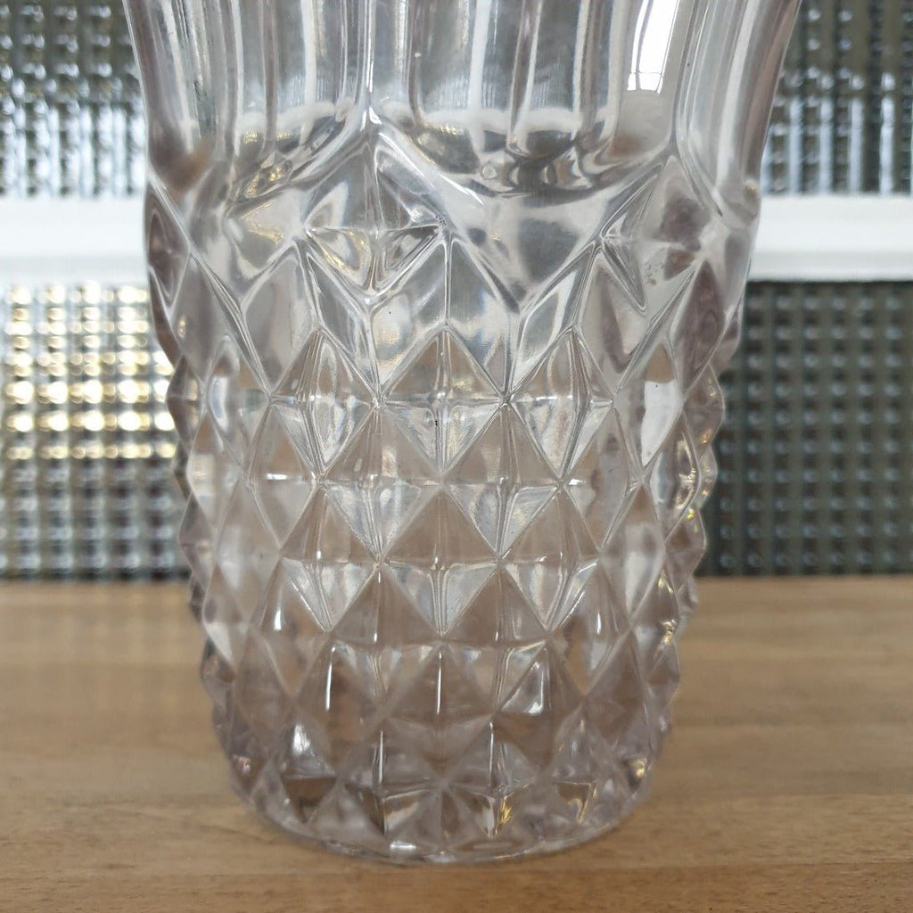 Grand vase évasé années 50 en verre moulé - Hello Broc