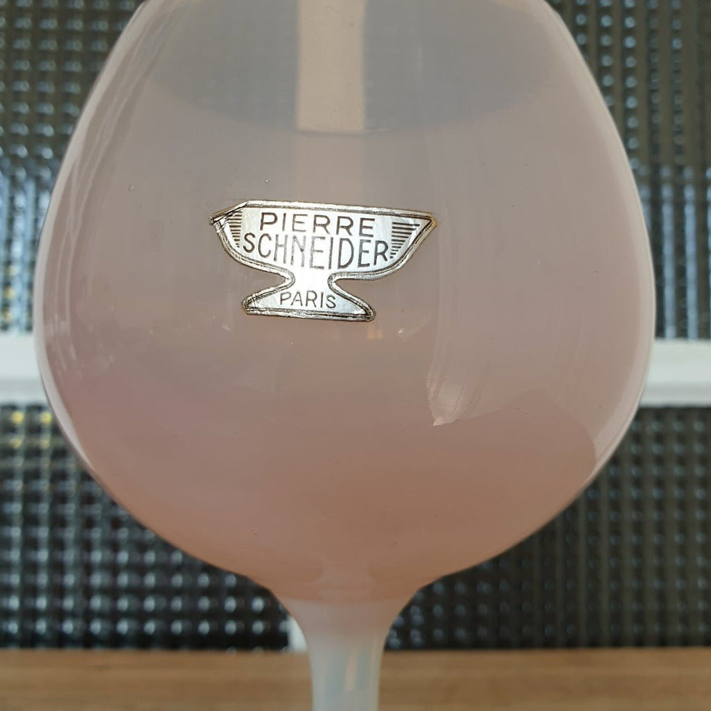 Grande coupe décorative sur pied en opaline Pierre Schneider - Hello Broc