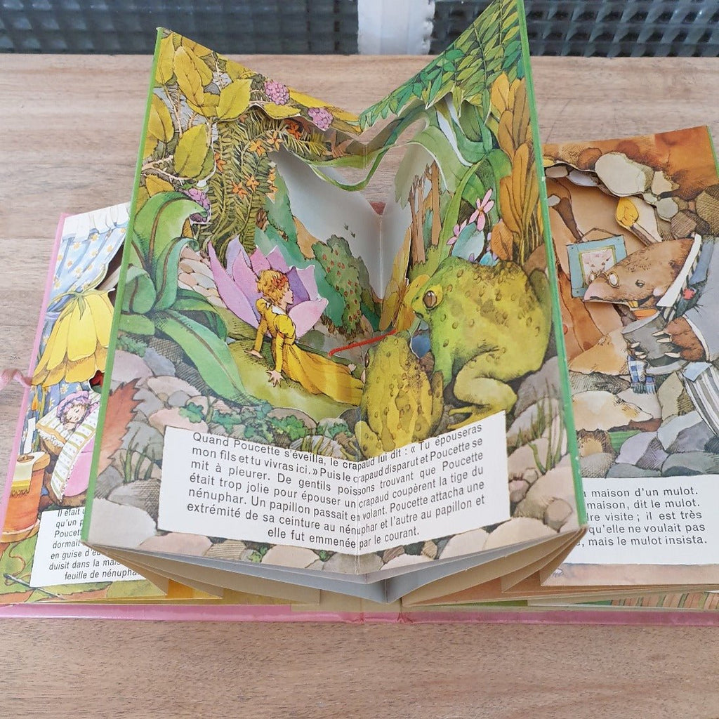 Livre illustré en 3D dit pop up ou animé Poucette par Rouge et Or - Hello Broc