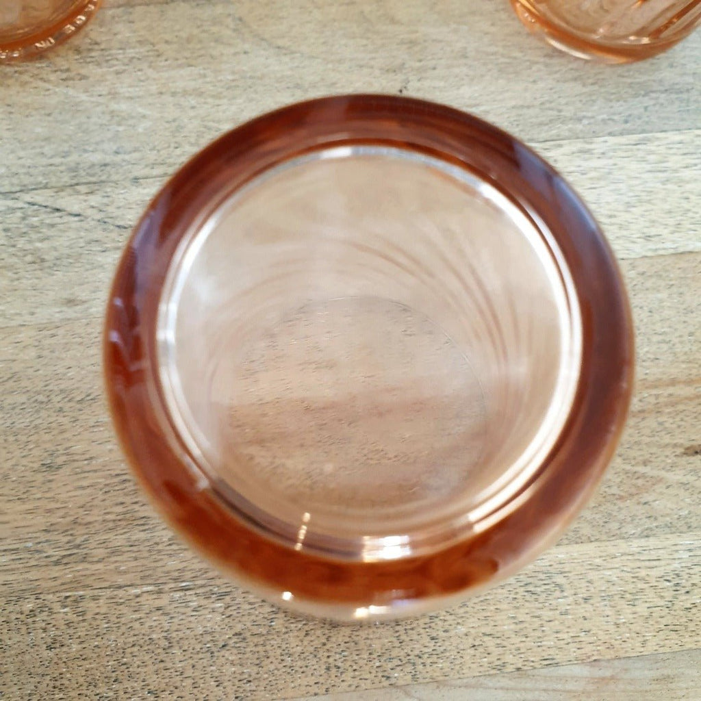 Lot de 7 verres à eau forme gobelet en verre moulé rose Rosaline par Luminarc Arcoroc - Hello Broc
