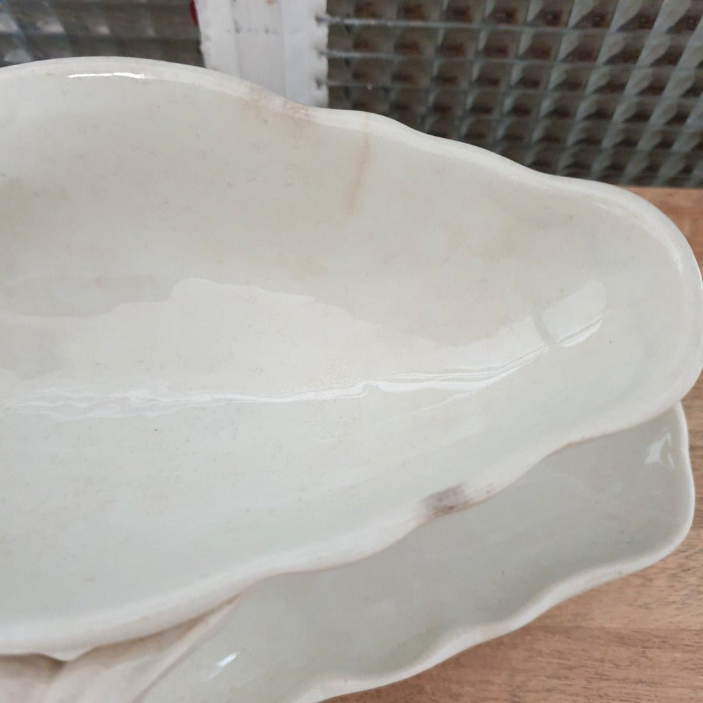 Saucière blanche en faïence fine China de Sarreguemines - Hello Broc