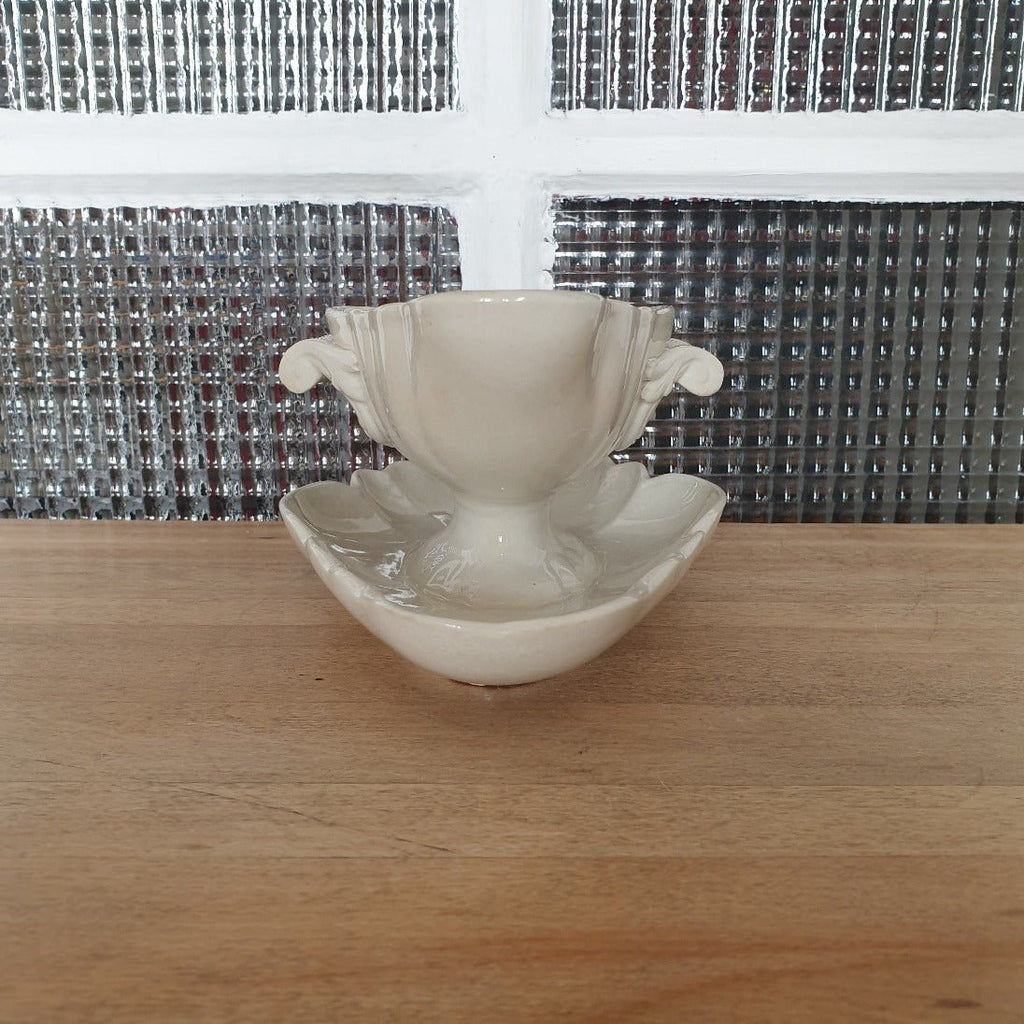 Saucière blanche en faïence fine China de Sarreguemines - Hello Broc