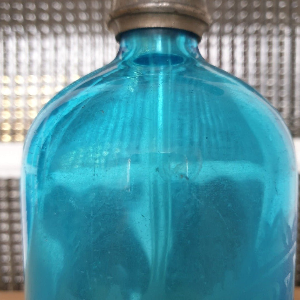 Siphon ancien bleu de la Brasserie G. Mittelhauser et Fils Montauban - Hello Broc