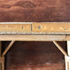 Porte-plante en bambou dessus revêtement imitation osier années 60/70 par Hello Broc brocante en ligne