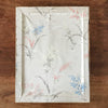 Tableau peinture bouquet fleurs multicolores sur fond bleu encadrement doré 45 cm x 35 cm par Hello Broc brocante en ligne