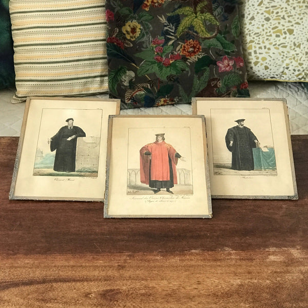 Lot de 3 impressions tirées de lithographies de François-Séraphin Delpech : Rabelais, Marot et Juvenel des Ursins par Hello Broc brocante en ligne