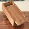 Boîte en bois avec couvercle coulissant et compartiments à l'intérieur longueur 24 cm et largeur 12 cm par Hello Broc brocante en ligne