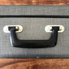 Valise vintage en carton 45 x 26 x 15 cm revêtement gris anthracite années 60 par Hello Broc brocante en ligne