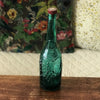 Bouteille bleue au long col en verre moulé - Hello Broc