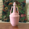Carafon à double anse en céramique rose par Hello Broc brocante en ligne