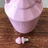 Carafon à double anse en céramique rose par Hello Broc brocante en ligne