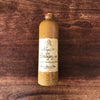 Bouteille vintage en grès marron jaune moutarde Marc de Bourgogne 1967 par Hello Broc brocante en ligne