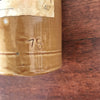 Bouteille vintage en grès marron jaune moutarde Marc de Bourgogne 1967 par Hello Broc brocante en ligne