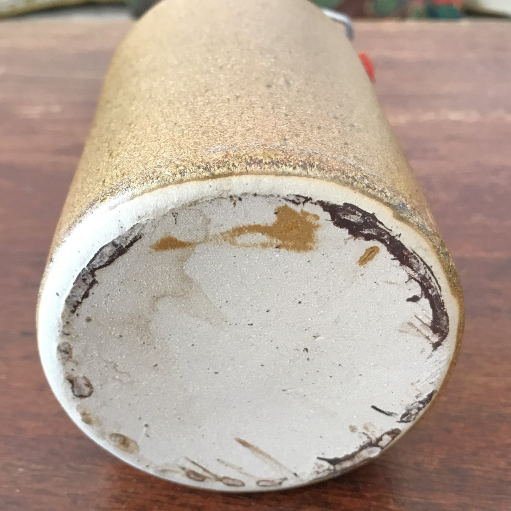 Petite bouteille vintage en grès marron avec bouchon en porcelaine contenance de 550 ml par Hello Broc brocante en ligne
