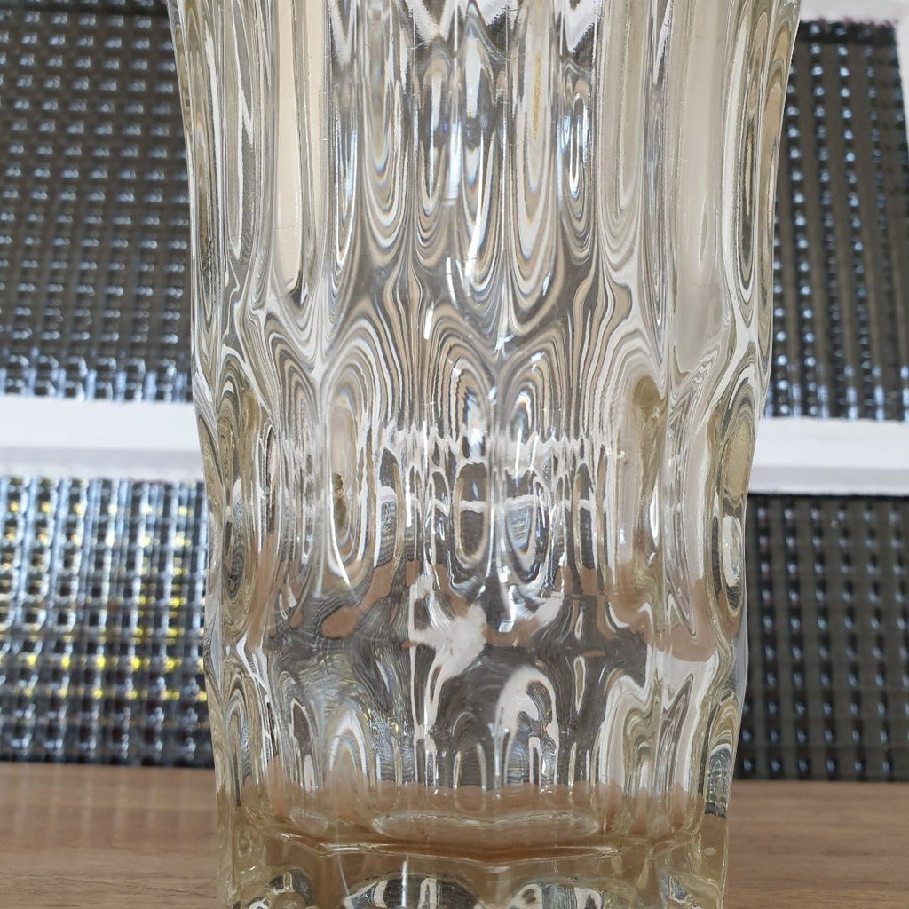 Vase cornet en verre moulé années 50 - Hello Broc