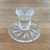 Paire de bougeoirs vintage en cristal de Bohème moulé et creusé par Hello Broc brocante en ligne