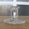 Paire de bougeoirs vintage en cristal de Bohème moulé et creusé par Hello Broc brocante en ligne