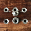 Paire de bougeoirs à 3 feux 2 branches en métal argenté Swanski par Hello Broc brocante en ligne