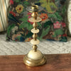 Bougeoir en laiton, cuivre et albâtre Napoléon III fin XIXème par Hello Broc brocante en ligne