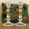 Magnifique paire de bougeoirs hauts en cristal d'Arques, chandeliers vintage années 80 / 90 par Hello Broc brocante en ligne