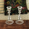 Magnifique paire de bougeoirs hauts en cristal d'Arques, chandeliers vintage années 80 / 90 par Hello Broc brocante en ligne