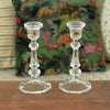 Magnifique paire de bougeoirs hauts en cristal d'Arques, chandeliers vintage années 80 / 90 par Hello Broc brocante en ligne
