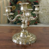 Paire de bougeoirs à 4 feux et 3 branches en métal argenté par Hello Broc brocante en ligne