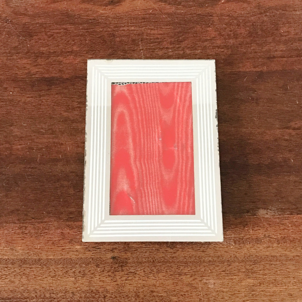 Petit cadre photo contour miroir endos motifs serpent 18 x 12,5 cm par Hello Broc brocante en ligne