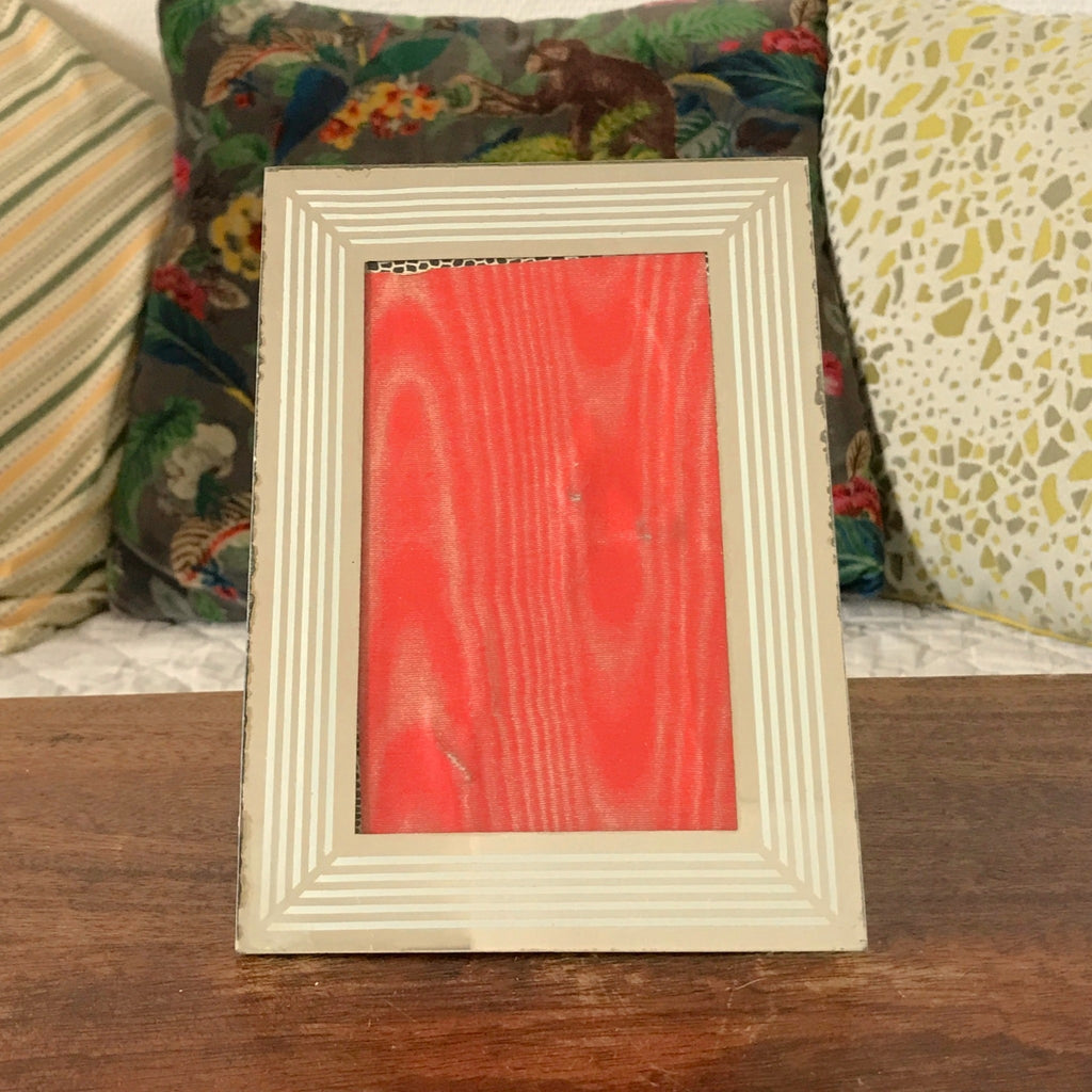 Petit cadre photo contour miroir endos motifs serpent 18 x 12,5 cm par Hello Broc brocante en ligne