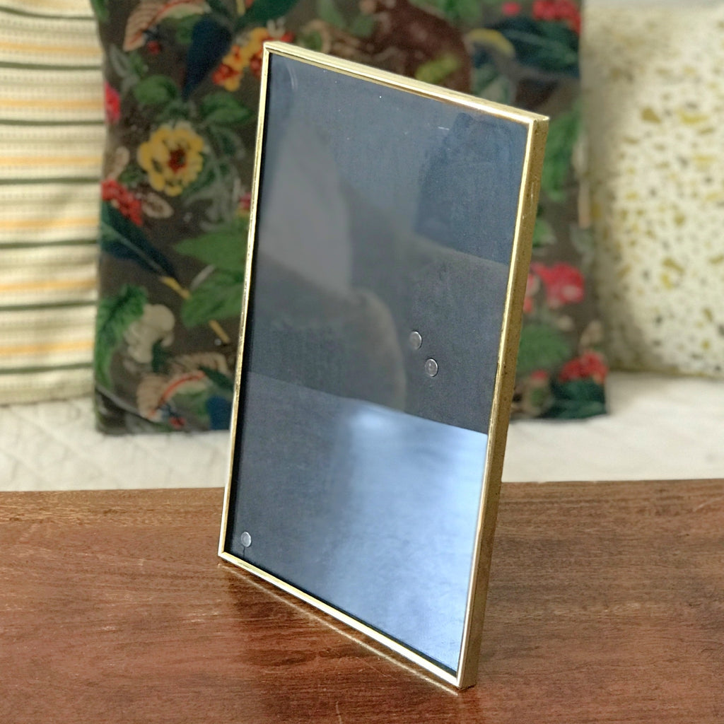 Grand cadre photo rectangulaire encadrement en laiton simple 30,5 x 20,5 cm par Hello Broc brocante en ligne