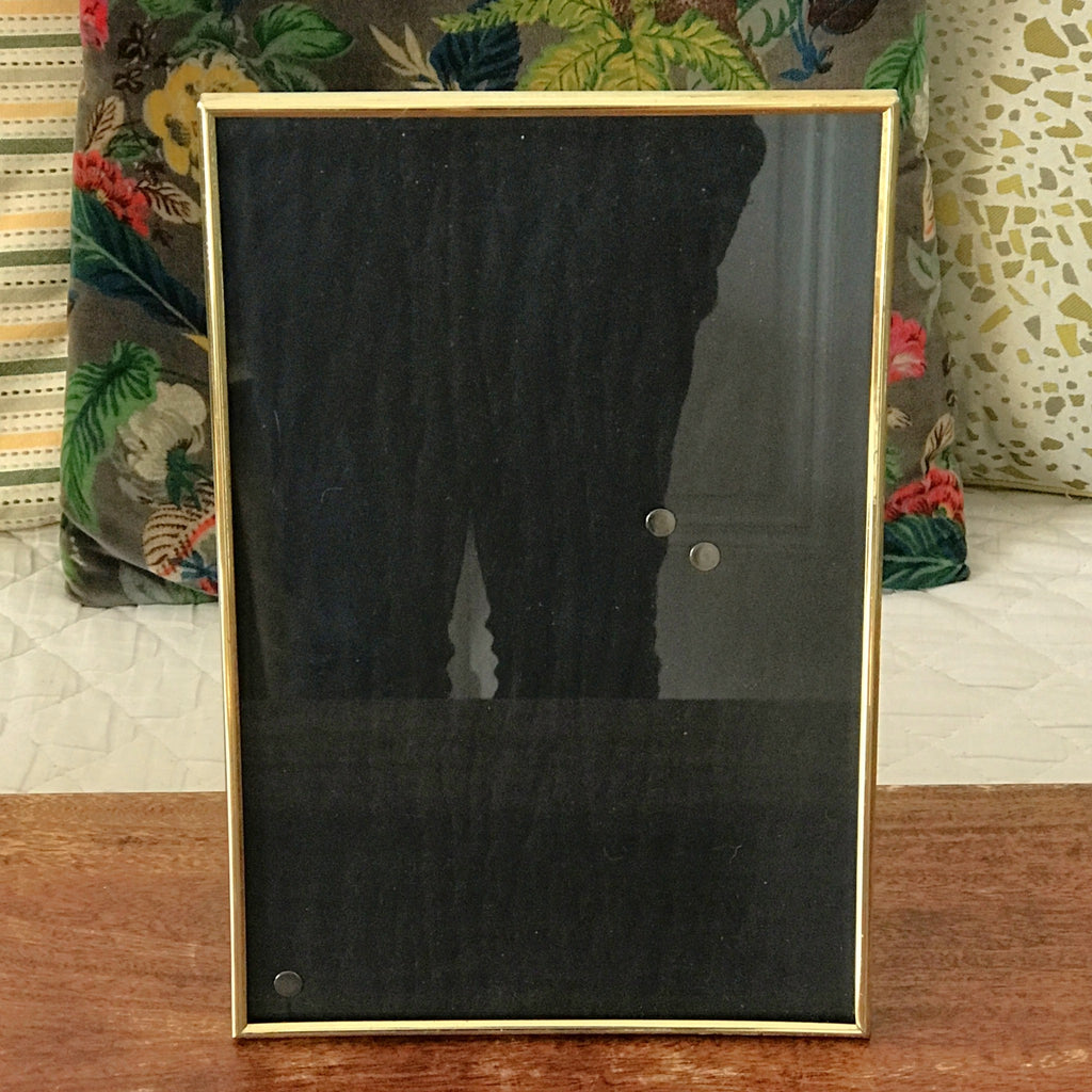 Grand cadre photo rectangulaire encadrement en laiton simple 30,5 x 20,5 cm par Hello Broc brocante en ligne