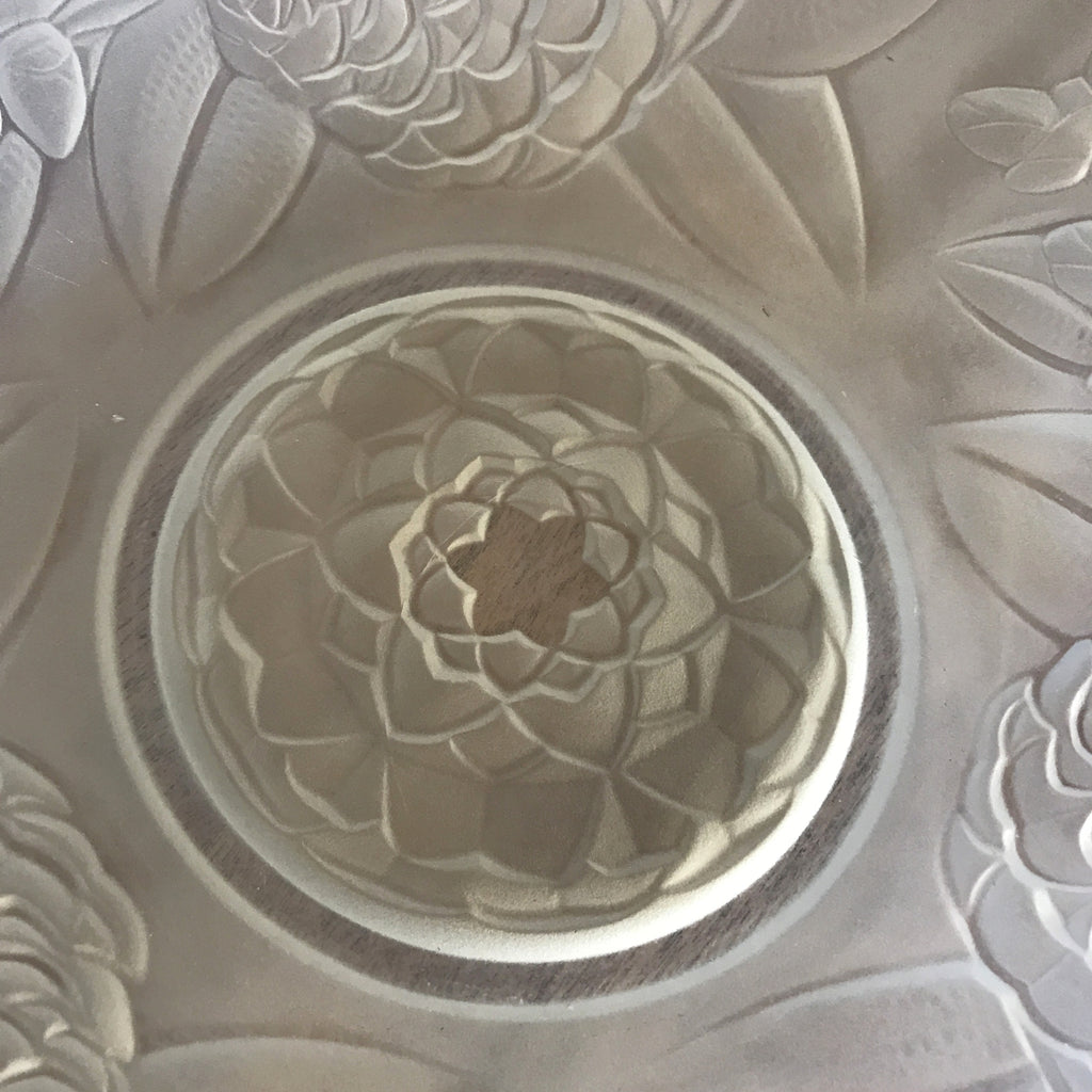 Grande coupe ou plat creux en verre dépoli dans le goût de Jacques Landier par Hello Broc brocante en ligne