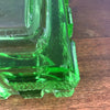 Grand cendrier carré en verre moulé vert - Hello Broc