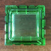 Grand cendrier carré en verre moulé vert - Hello Broc