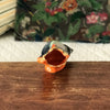 Cendrier vintage en céramique orange en forme de coquillage par Hello Broc brocante en ligne