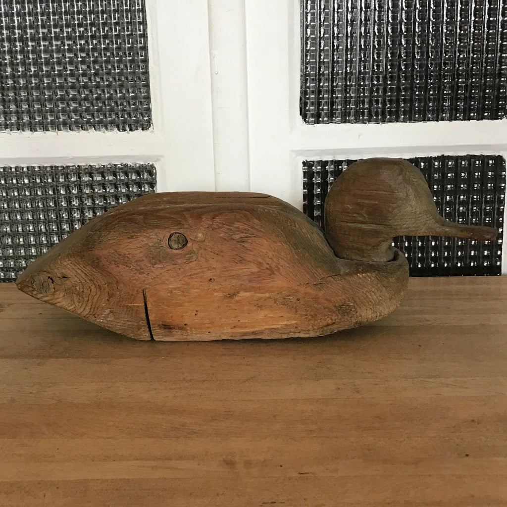 Grande sculpture en bois représentant un canard de 40 cm par Hello Broc brocante en ligne