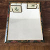 Miroir biseauté contour bois peint frise fleurs multicolores 55 x 45 cm par Hello Broc brocante en ligne