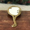 Miroir à main ovale Art Nouveau en bronze doré par Hello Broc brocante en ligne
