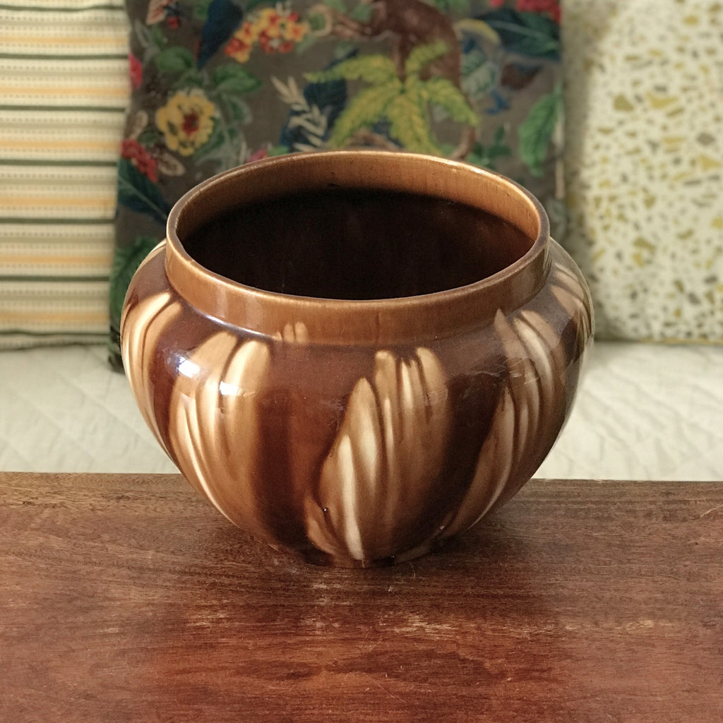Grand cache-pot en céramique émaillée Louis Gueule Vierzon par Hello Broc brocante en ligne