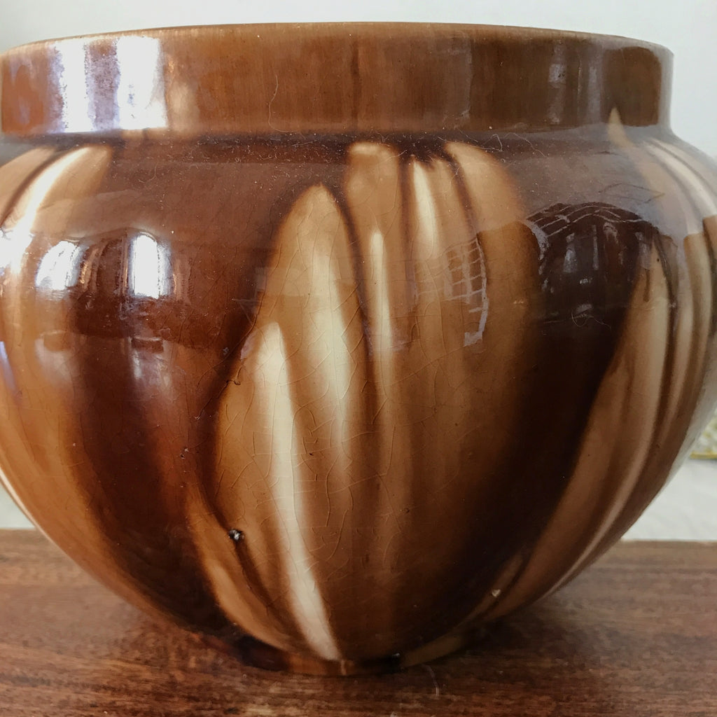 Grand cache-pot en céramique émaillée Louis Gueule Vierzon par Hello Broc brocante en ligne