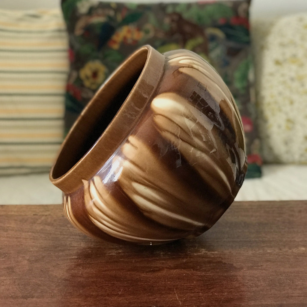 Grand cache-pot en céramique émaillée Louis Gueule Vierzon par Hello Broc brocante en ligne