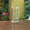 Petit vase rouleau en verre moulé transparent hauteur de 12 cm par Hello Broc brocante en ligne