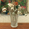 Vase cornet  hauteur de 17 cm en verre moulé pointe de diamant par Hello Broc brocante en ligne