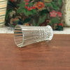 Vase cornet  hauteur de 17 cm en verre moulé pointe de diamant par Hello Broc brocante en ligne