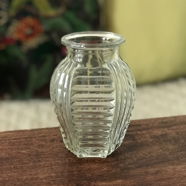 Petit vase style Art Déco forme arrondie et hexagonale hauteur 13 cm - Hello Broc