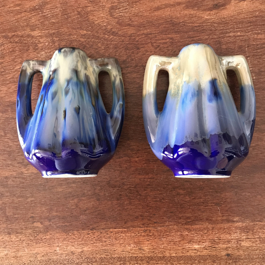 Paire de petits vases en céramique de Saint Uze attribués à Alphonse Mouton par Hello Broc brocante en ligne