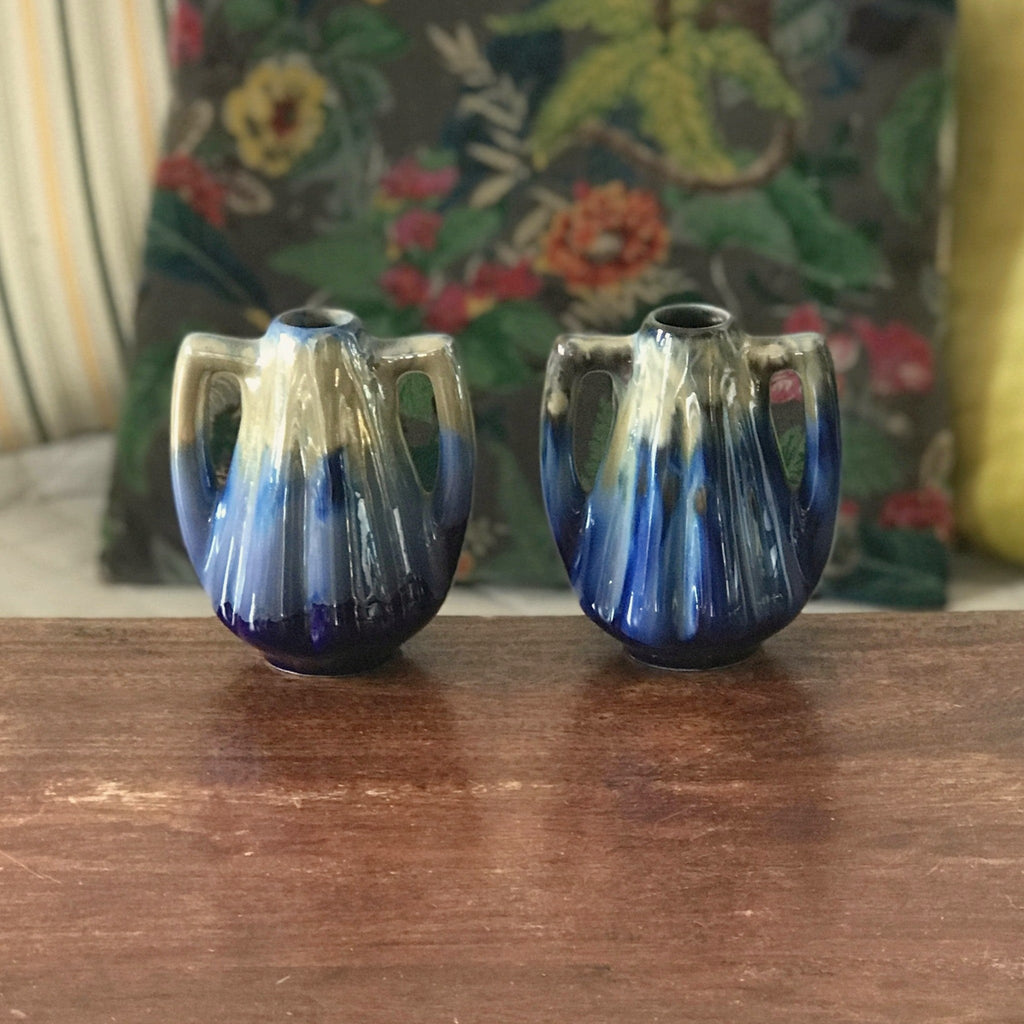 Paire de petits vases en céramique de Saint Uze attribués à Alphonse Mouton par Hello Broc brocante en ligne